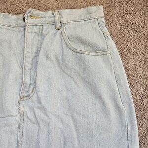 Guess Light Denim Skirt Vintage 80s 90s Georges Marciano Women 31 Blue Jean
